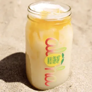 a glass of lemonade