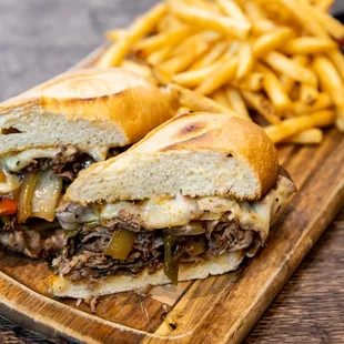  roast beef sandwich and french fries