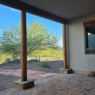 Retreat house front patio