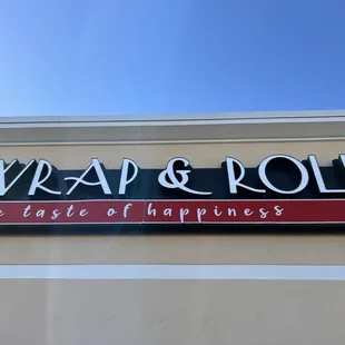 the sign for wrap &amp; roll