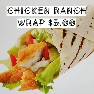 chicken and ranch wrap