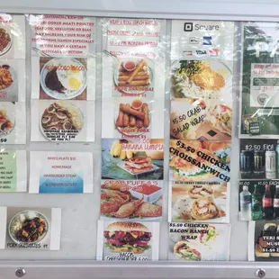 Menu as of 2018 0131