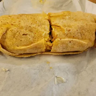 Pulled pork and southwest veggies and potatoes in habenero wrap