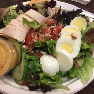 Mad Hatter salad with chipotle dressing on the side. Amazing!