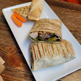 Jerk chicken wrap