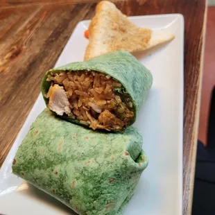 Teriyaki chicken wrap