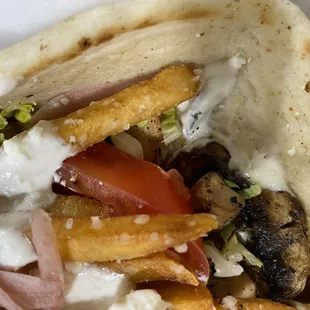 Gyro-subbed with portobello mushrooms