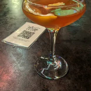 Cocktail creation (maple bourbon old fashioned) from my fave bartender