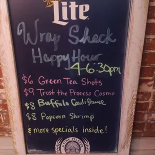 Happy hour specials