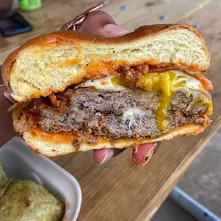 The new Lamb burger at Wrap n Roll!!!! Sheesh!