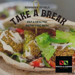 take a break eat a healthy, satisfying meal