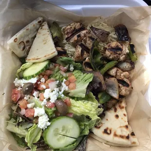 Chicken kabob platter