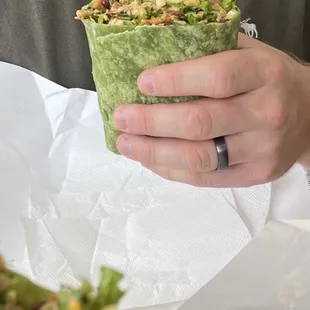 The picante BBQ Chicken Chopped Wrap