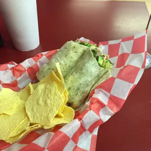 Mediterranean Wrap with steak