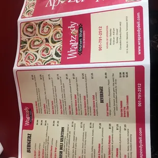 menu, pizza
