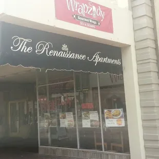 Front of store. Main street .