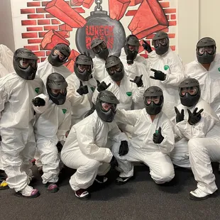 Suited up for the wreck room.