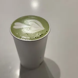 a cup of matcha