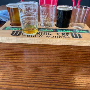 a flight of beers