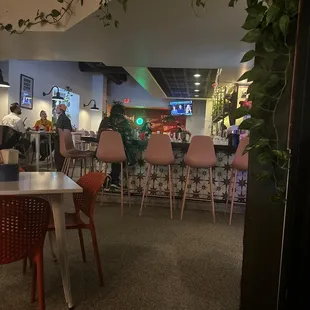 The bar...