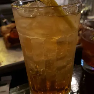 Collins cocktail ($9). Tasty. Love the cinnamon.