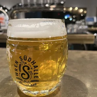 a glass of beer
