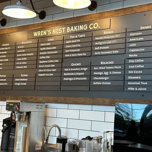 Menu board