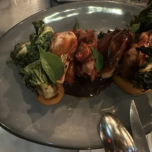 Green circle half chicken