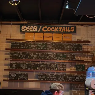 Beer menu