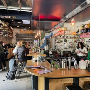 people sitting at the bar