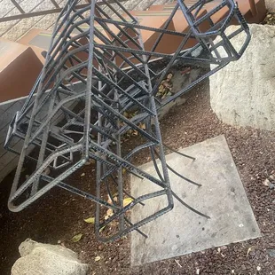 Wright Flyer made of welded rebar