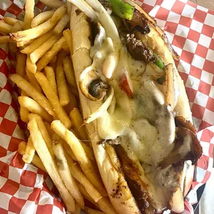 Steak and Cheese with French fries