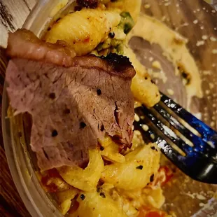 They added a free sample of their brisket &amp; it is fork fall apart moist, smoked just right..... Mmmmmmm.....