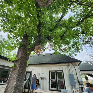 outside