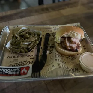 Honey Butter Green Beans &amp; Smoked Chicken Breast Sandwich