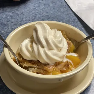 Peach  Cobbler w/ Ice Cream