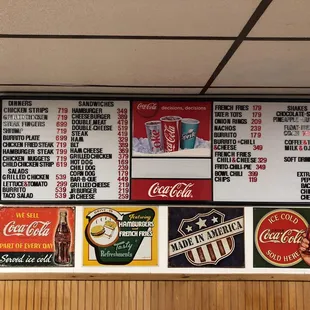 menus and prices