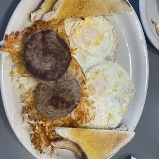 Bigger breakfast add egg, sausage and toast