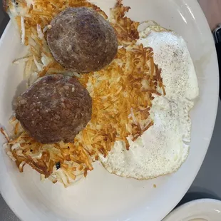 Bigger breakfast, sausage, biscuit and gravy