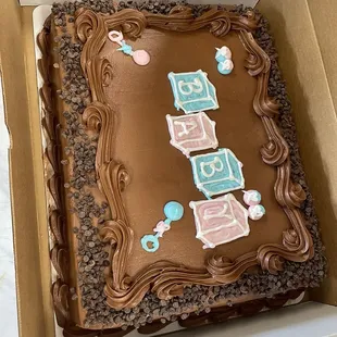 Gender reveal cake