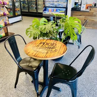 cozy Indoor seating also...