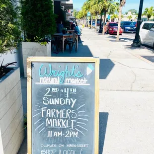 There is shady sidewalk seating "wright" on main and additional sunny sidewalk seating at the rear entrance also.