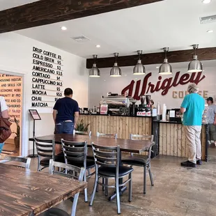 the interior of a coffee shop