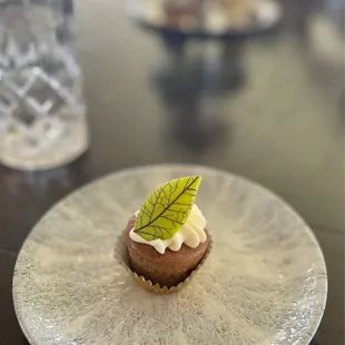 a dessert on a plate