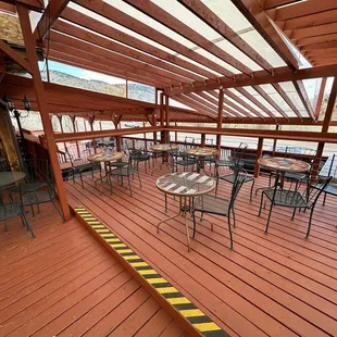 This is the multi-layer deck on the north side of the building.