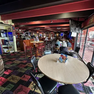 This is the view to the right when you enter. The bar is U-shaped