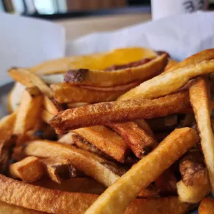 Fresh hand cut fries decent