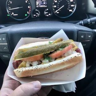 For $7 was expecting a bigger hot dog.  It&apos;s authentic but not worth $7 by any means.  They prob make $6 profit off each one of these