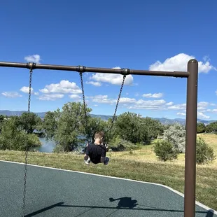 Swings.  They also have 2 bucket swings for babies/toddlers