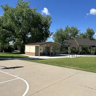 Bathrooms/covered eating or sitting area